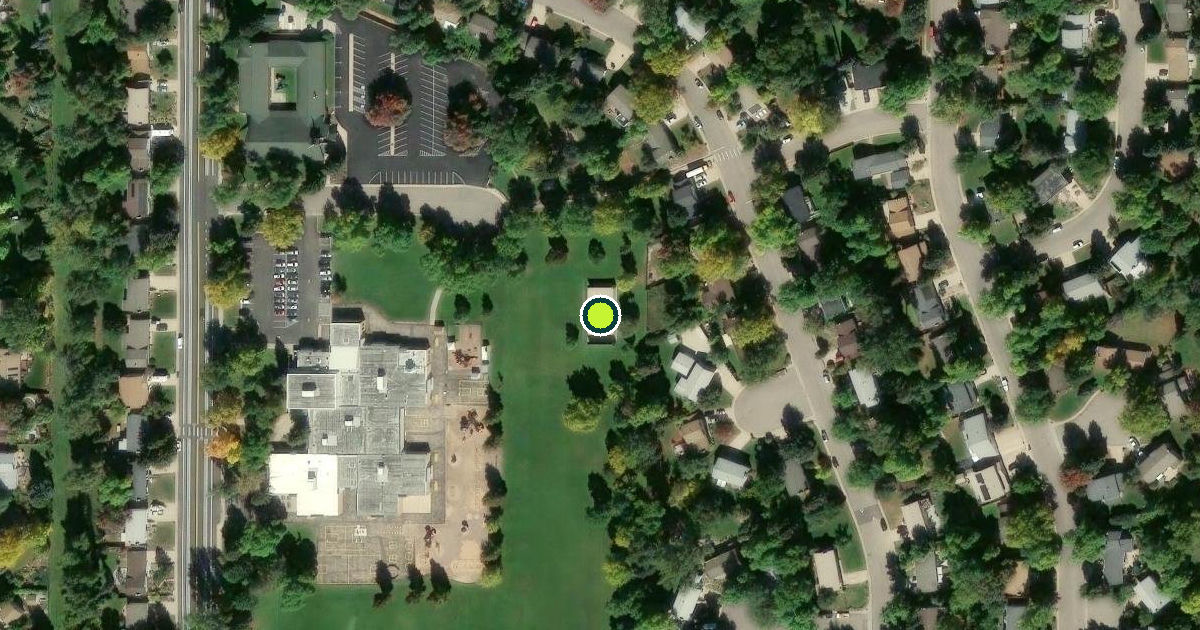 Satellite view of Fort Collins Pickleball Courts