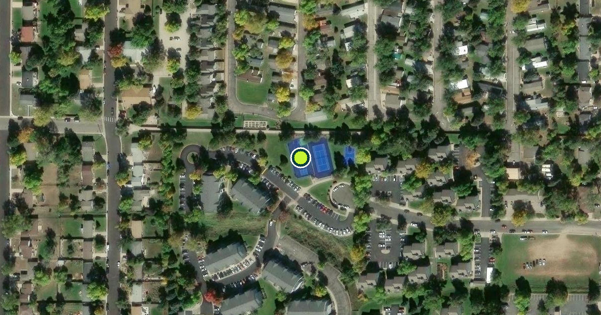 Satellite view of Fort Collins Pickleball Courts