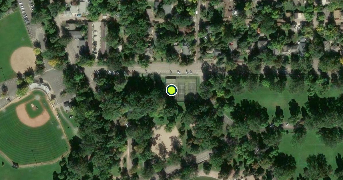 Satellite view of Fort Collins Pickleball Courts