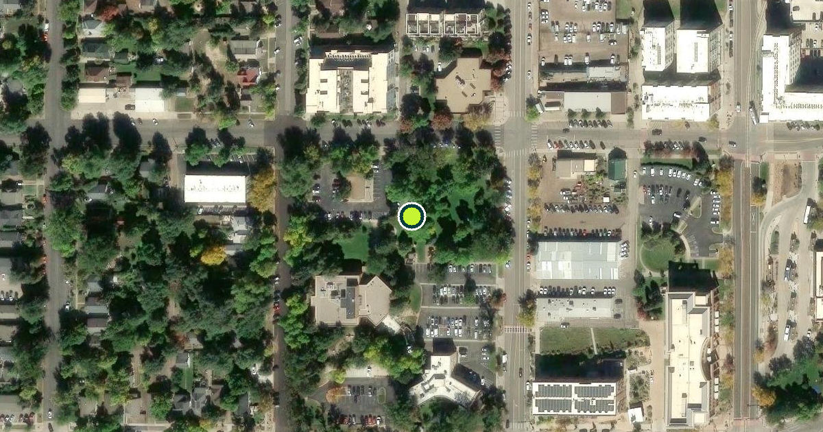 Satellite view of Fort Collins Pickleball Courts