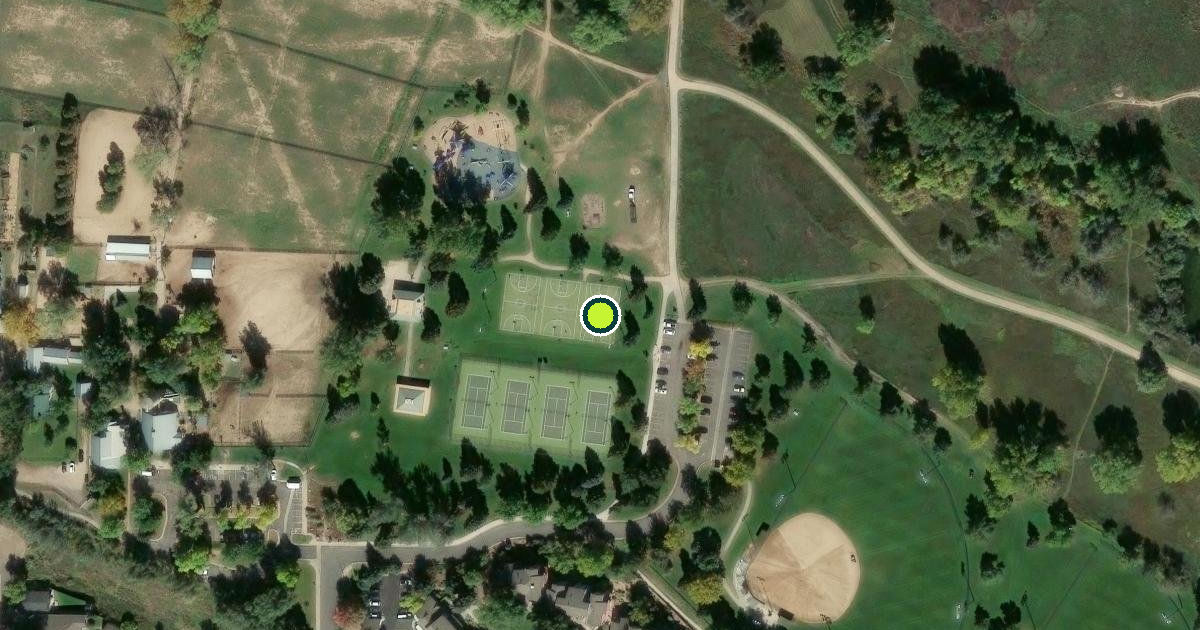 Satellite view of Fort Collins Pickleball Courts