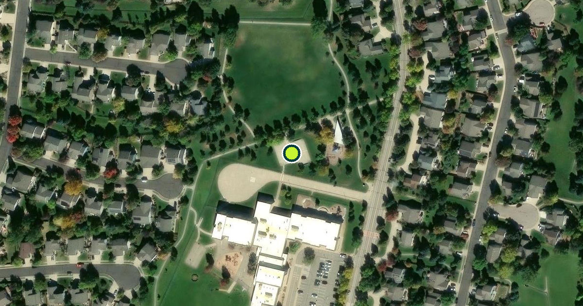 Satellite view of Fort Collins Pickleball Courts