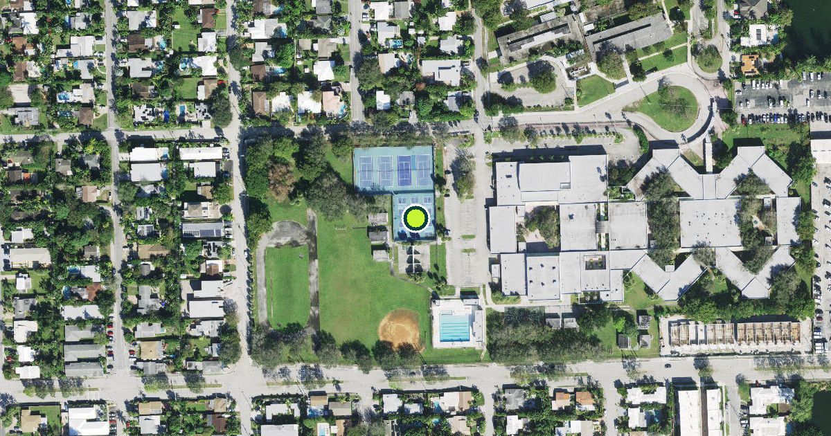 Satellite view of Fort Lauderdale Pickleball Courts