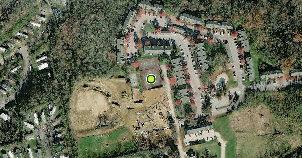 Satellite view of Fort Mitchell Pickleball Courts