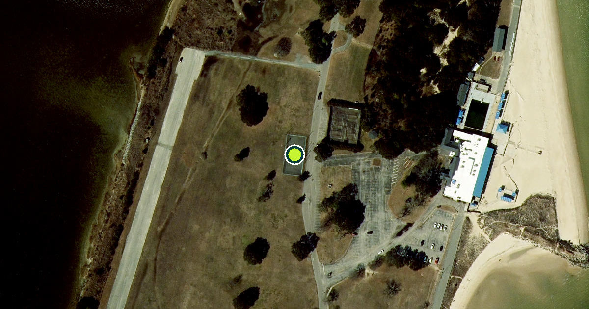 Satellite view of Fort Monroe National Monument Pickleball Courts