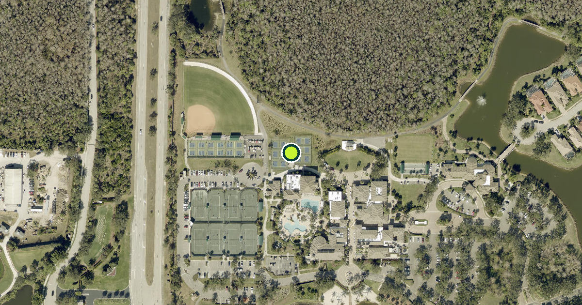 Satellite view of Fort Myers Pickleball Courts