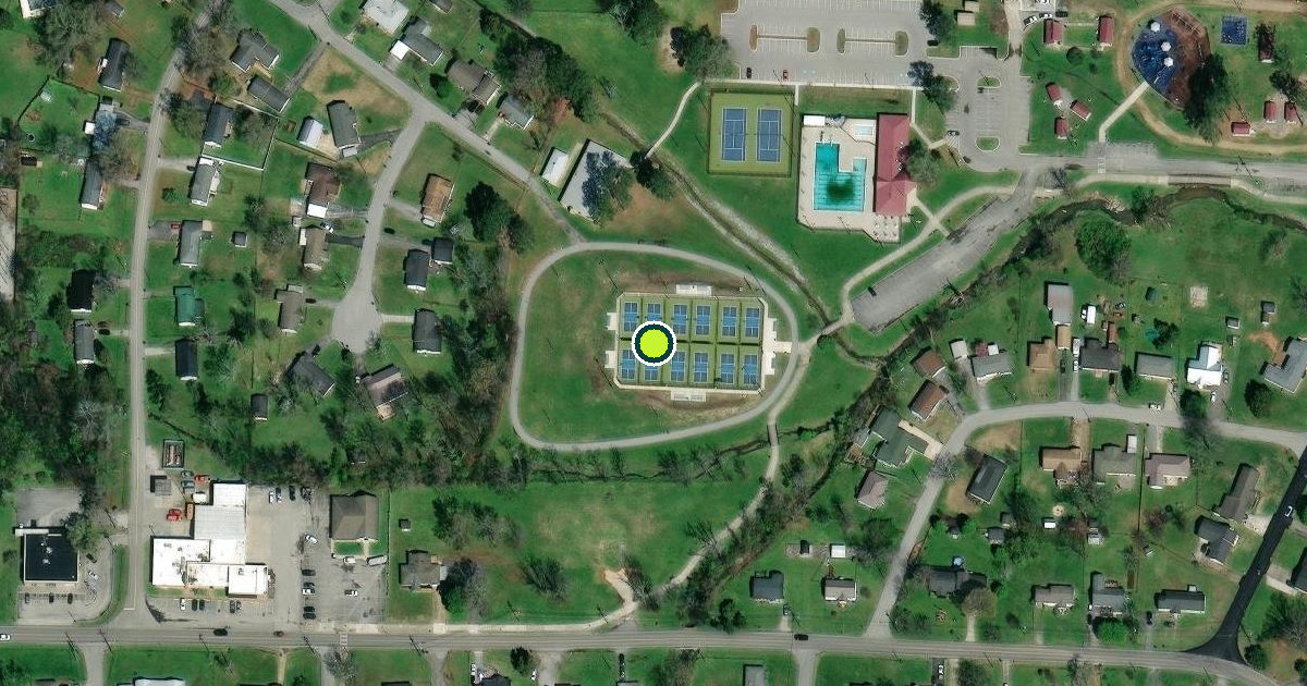 Satellite view of Fort Oglethorpe Pickleball Courts