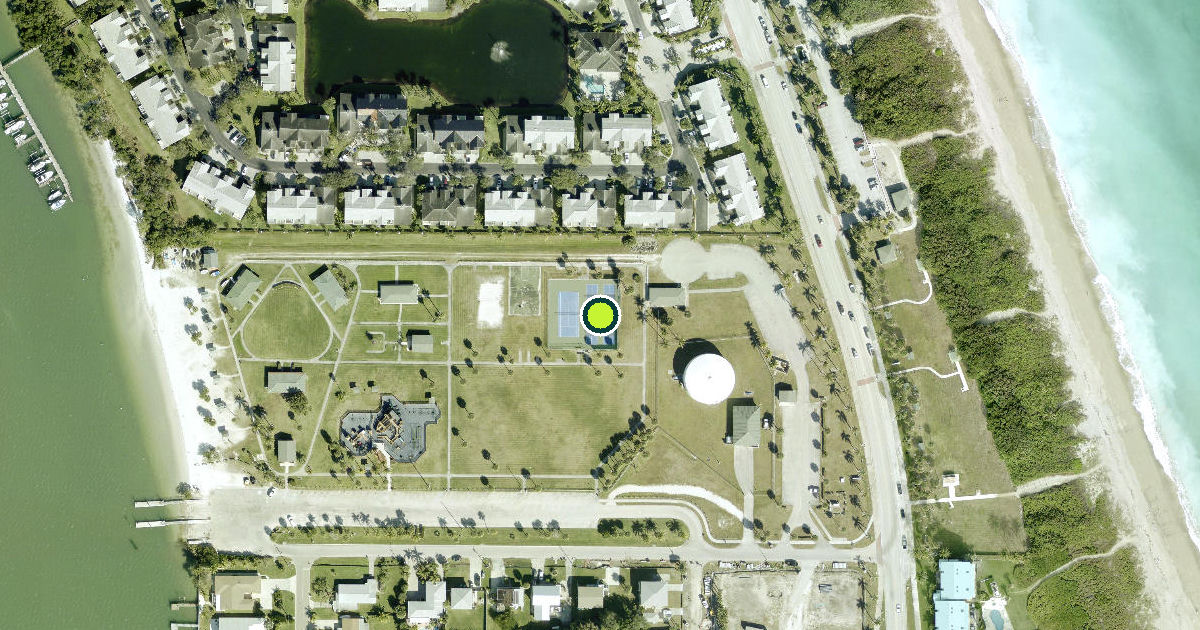 Satellite view of Fort Pierce Pickleball Courts