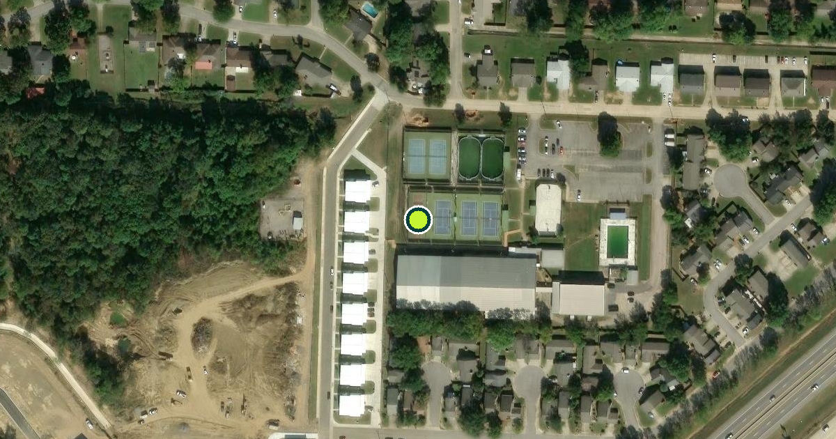 Satellite view of Fort Smith Pickleball Courts