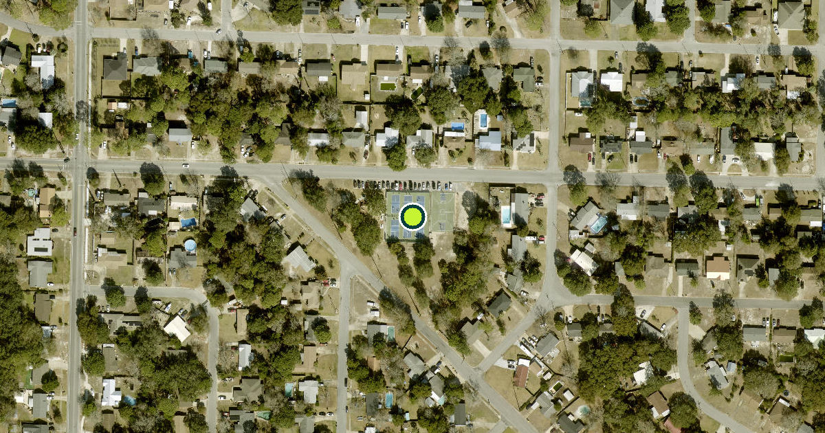 Satellite view of Fort Walton Beach Pickleball Courts