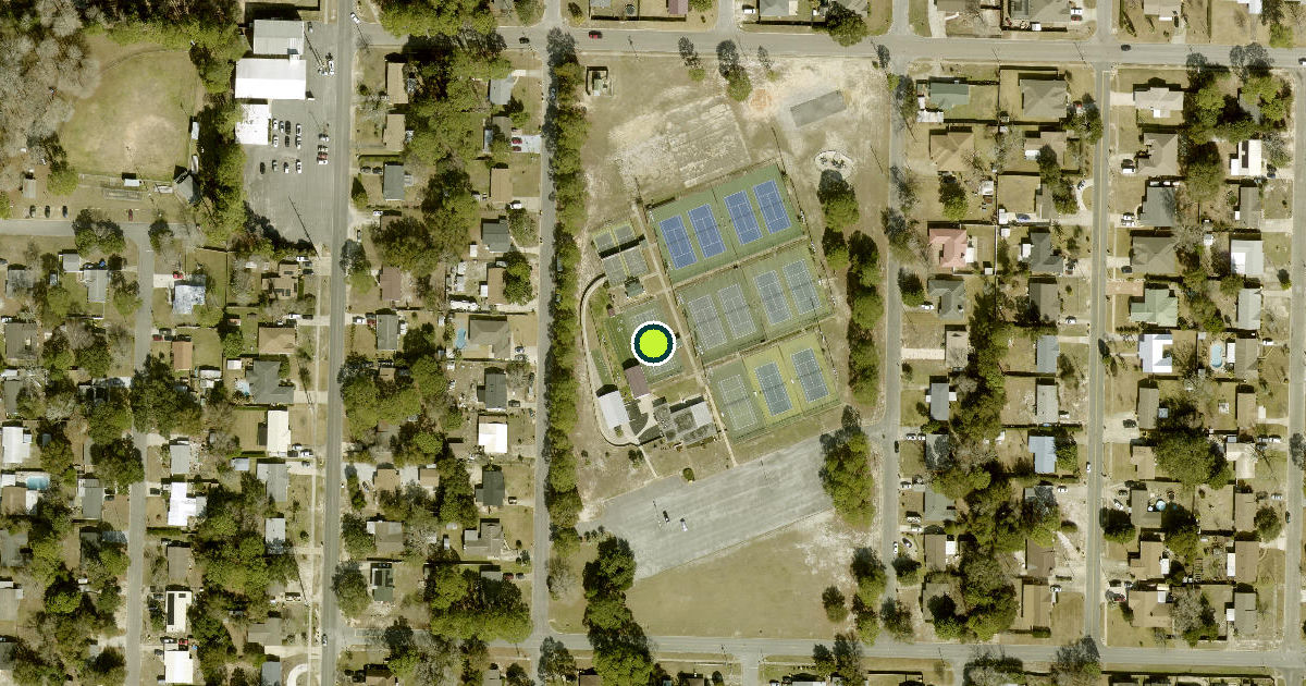 Satellite view of Fort Walton Beach Pickleball Courts