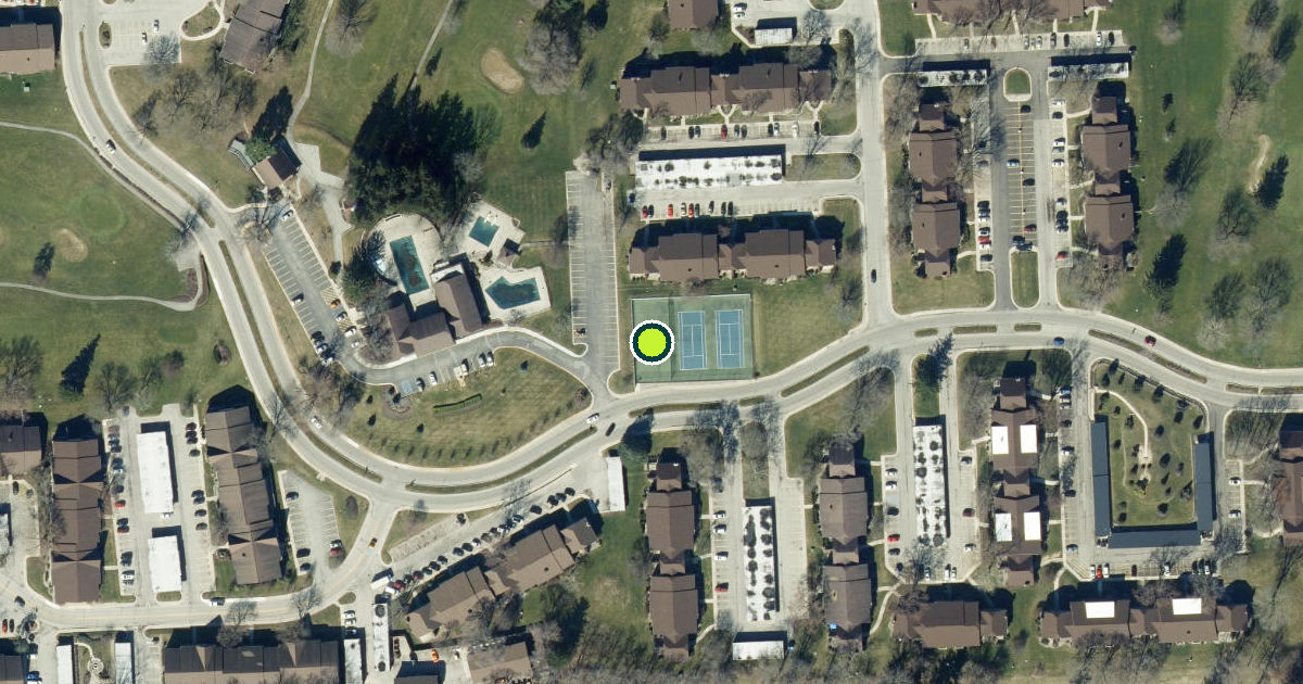 Satellite view of Fort Wayne Pickleball Courts