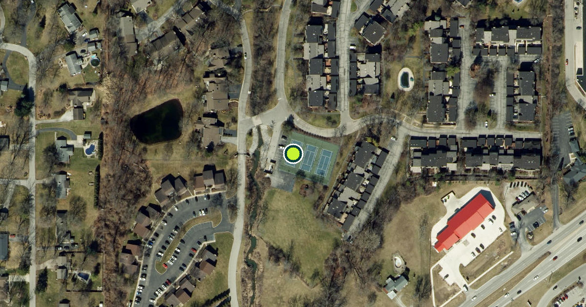 Satellite view of Fort Wayne Pickleball Courts