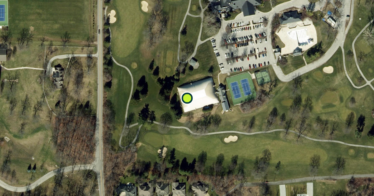 Satellite view of Fort Wayne Pickleball Courts