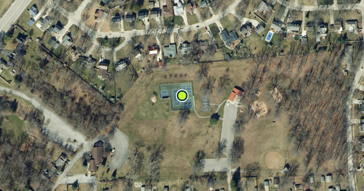 Satellite view of Fort Wayne Pickleball Courts