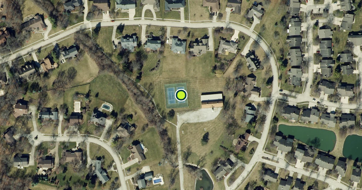Satellite view of Fort Wayne Pickleball Courts