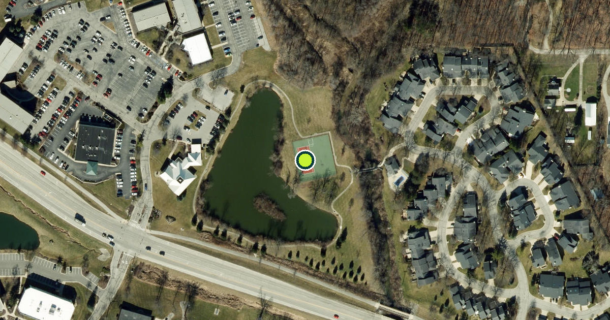 Satellite view of Fort Wayne Pickleball Courts