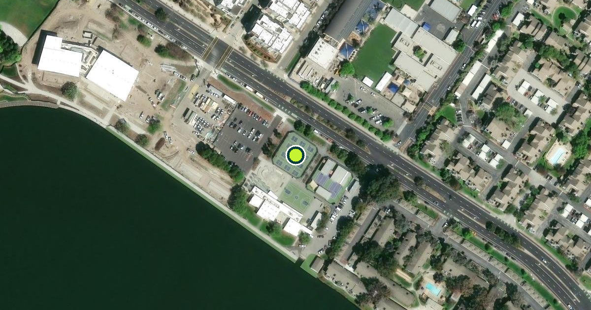 Satellite view of Foster City Pickleball Courts