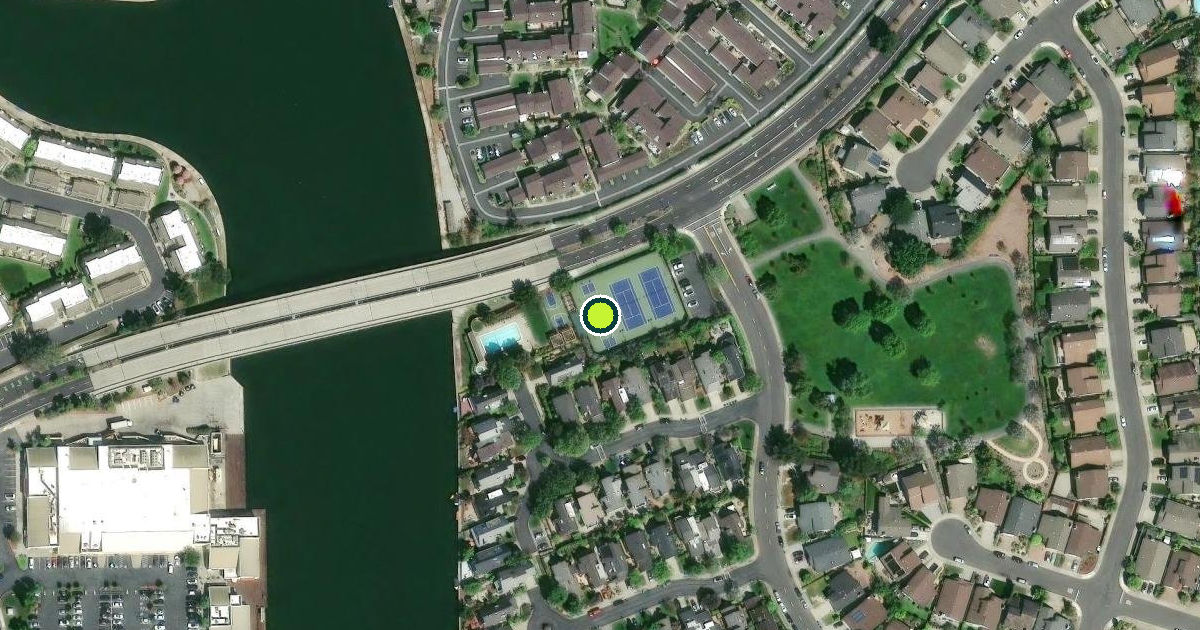 Satellite view of Foster City Pickleball Courts