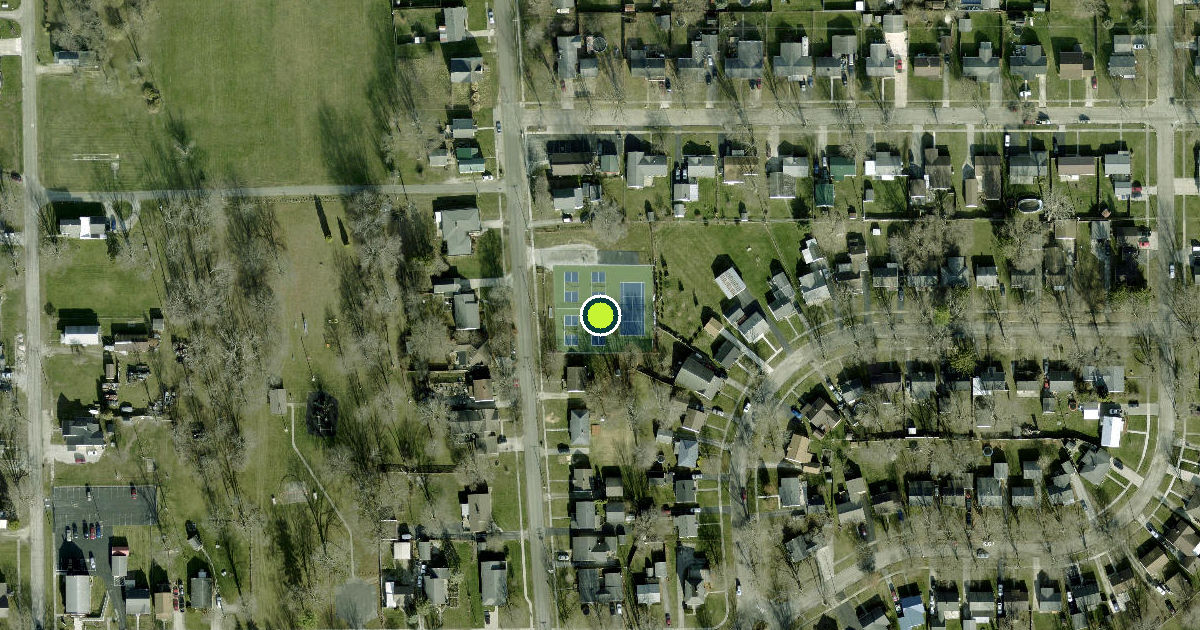 Satellite view of Fostoria Pickleball Courts
