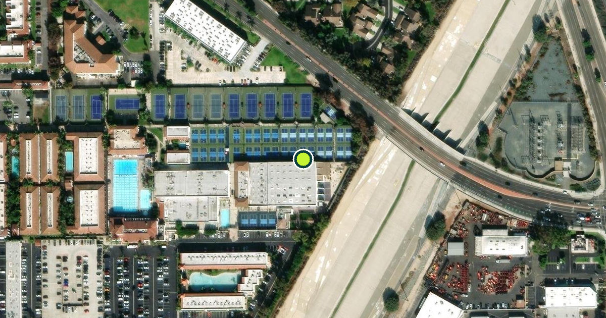 Satellite view of Fountain Valley Pickleball Courts