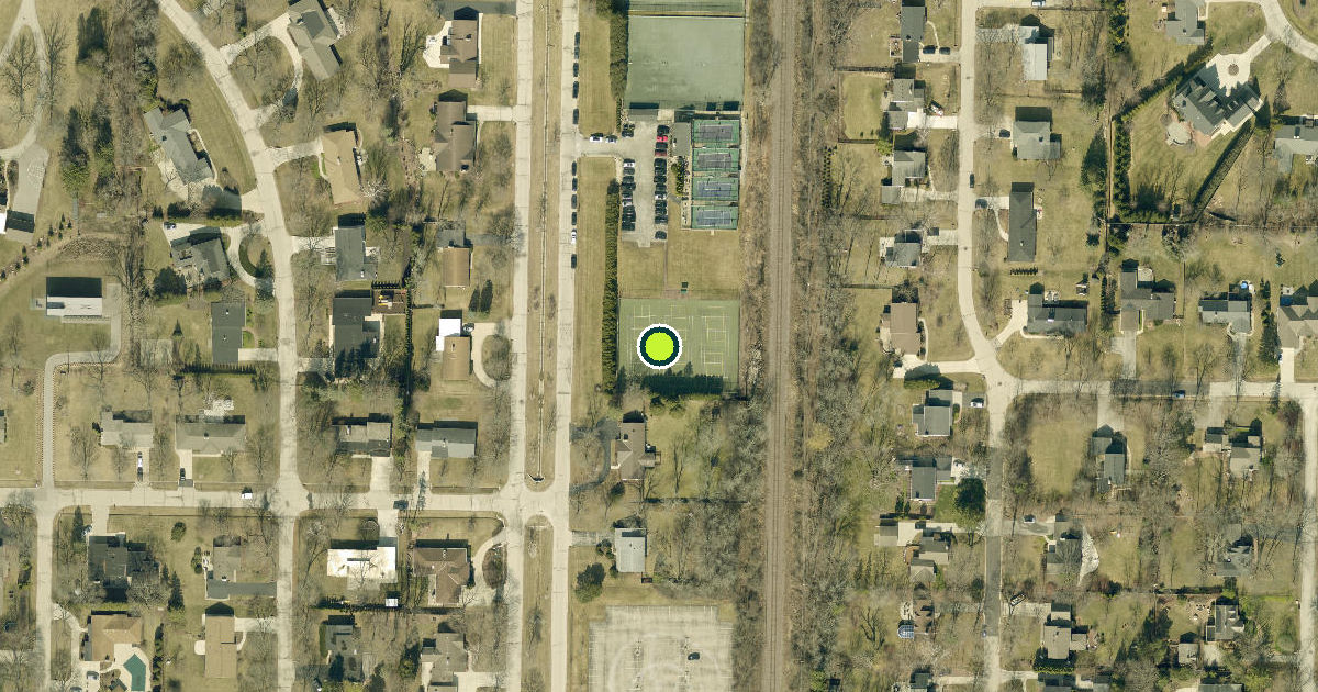 Satellite view of Fox Point Pickleball Courts