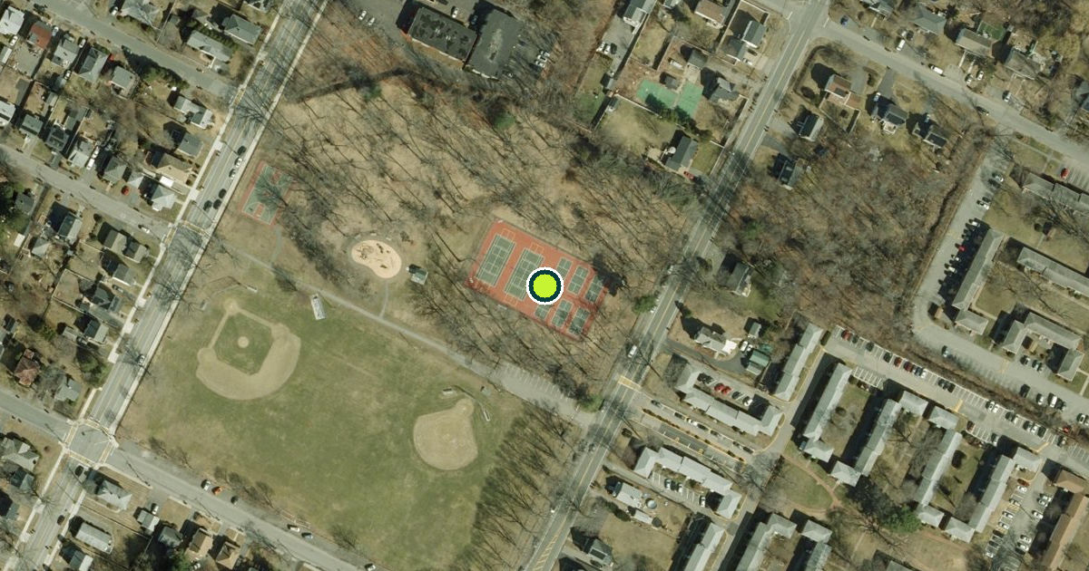 Satellite view of Framingham Pickleball Courts