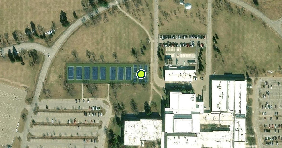 Satellite view of Frankenlust Township Pickleball Courts