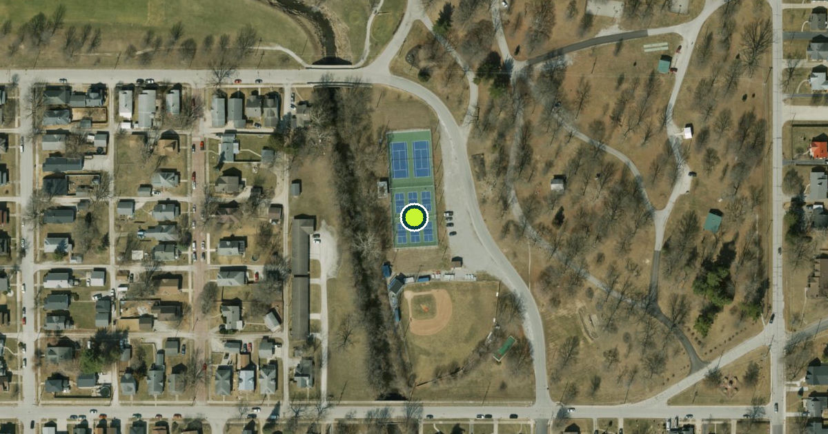 Satellite view of Frankfort Pickleball Courts
