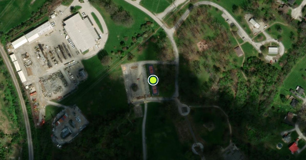 Satellite view of Frankfort Pickleball Courts