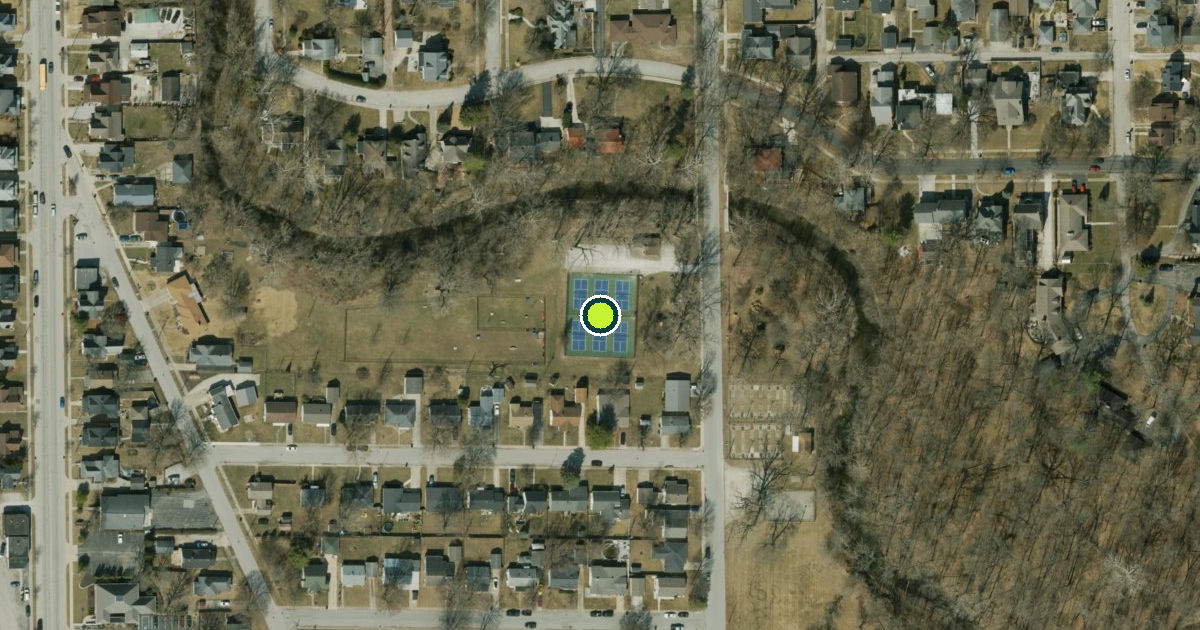 Satellite view of Frankfort Pickleball Courts