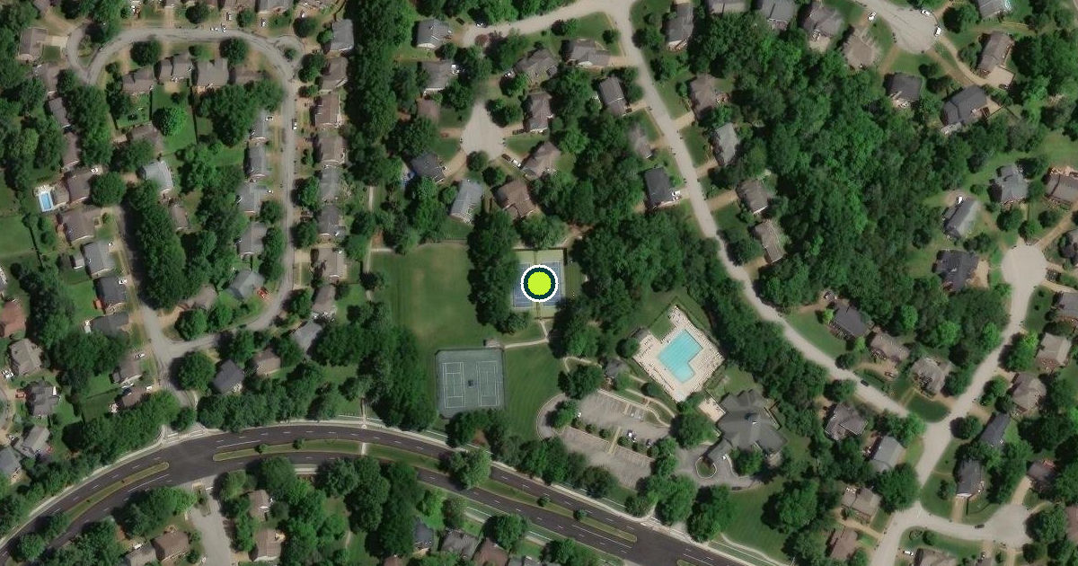 Satellite view of Franklin Pickleball Courts