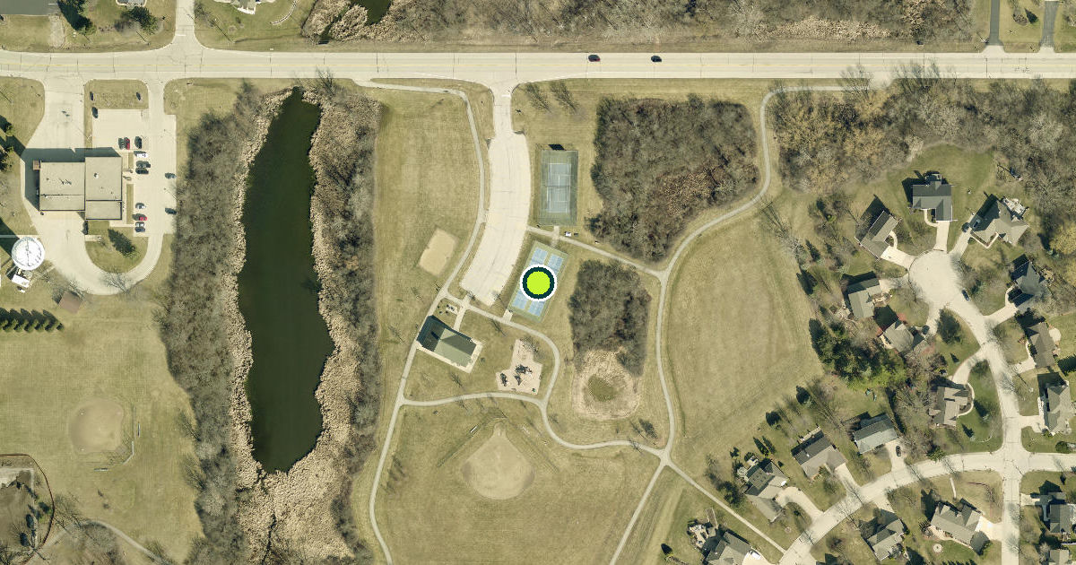 Satellite view of Franklin Pickleball Courts