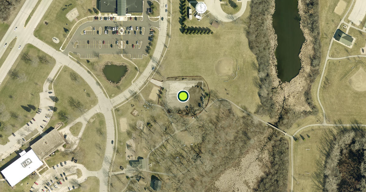 Satellite view of Franklin Pickleball Courts