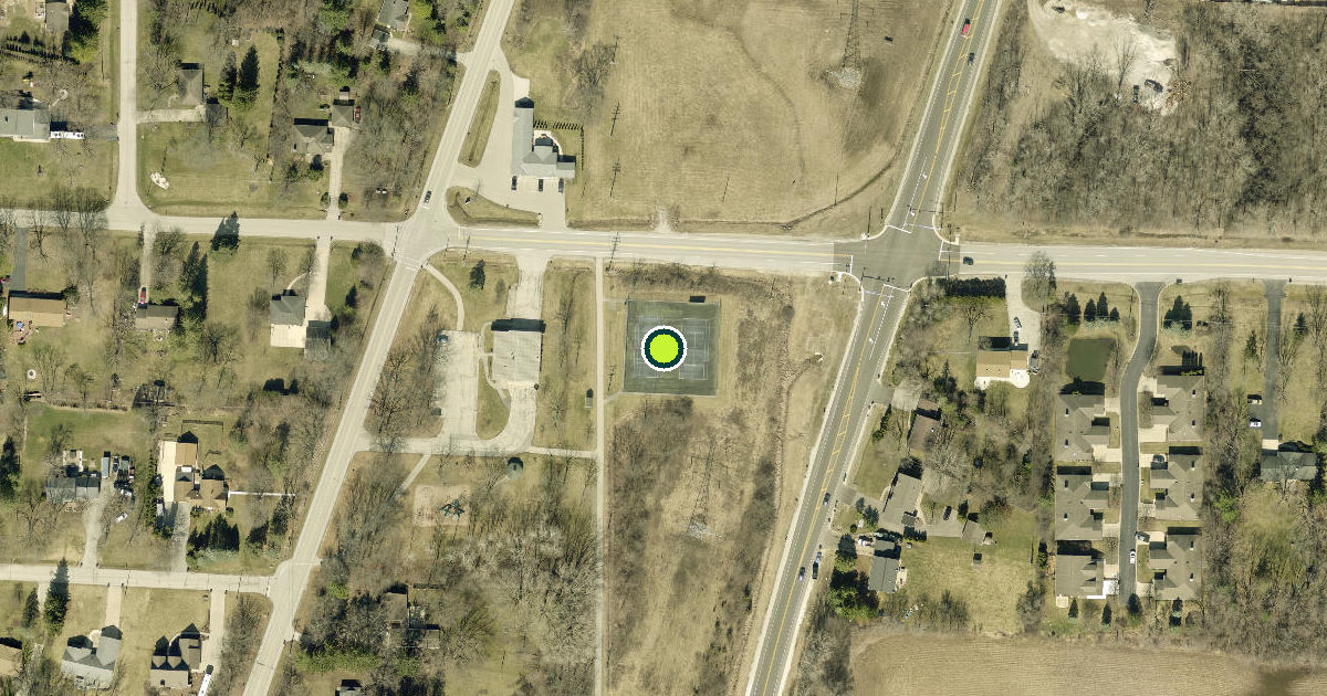 Satellite view of Franklin Pickleball Courts