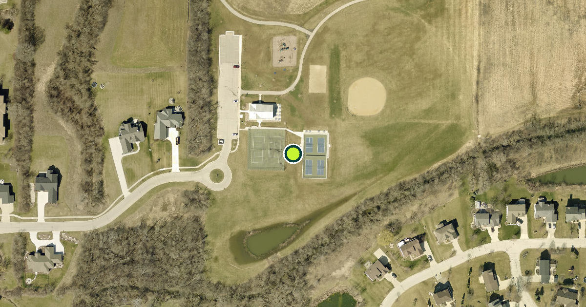 Satellite view of Franklin Pickleball Courts
