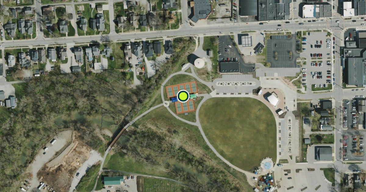 Satellite view of Franklin Pickleball Courts