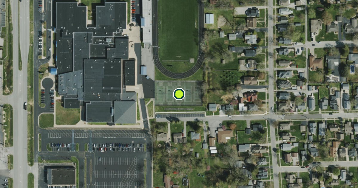 Satellite view of Franklin Pickleball Courts