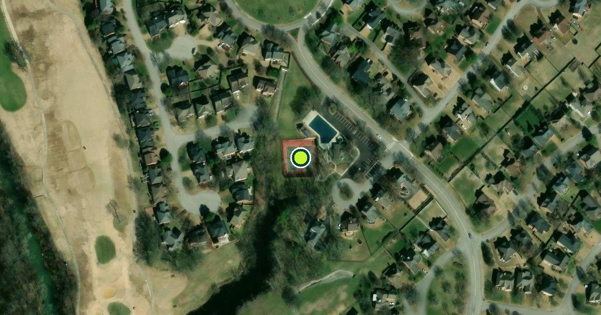 Satellite view of Franklin Pickleball Courts