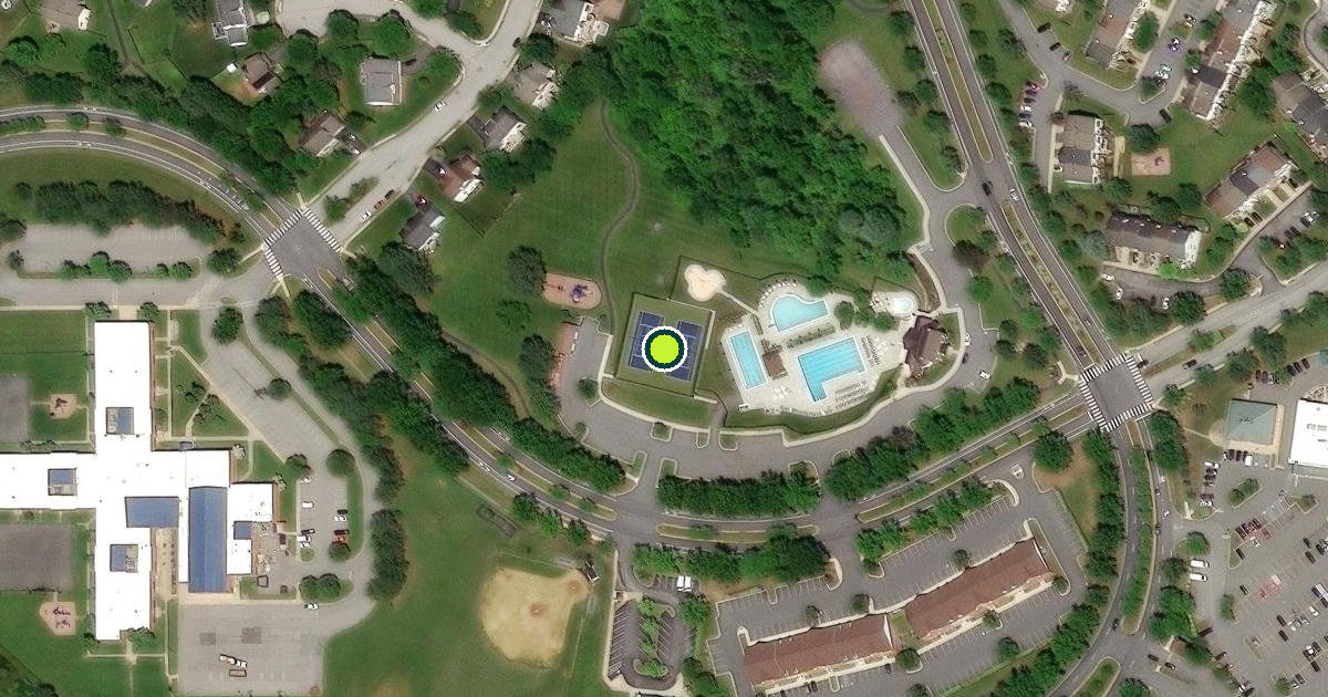 Satellite view of Frederick County Pickleball Courts