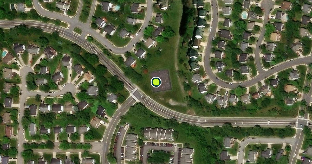 Satellite view of Frederick County Pickleball Courts
