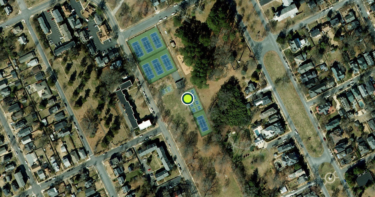 Satellite view of Fredericksburg Pickleball Courts