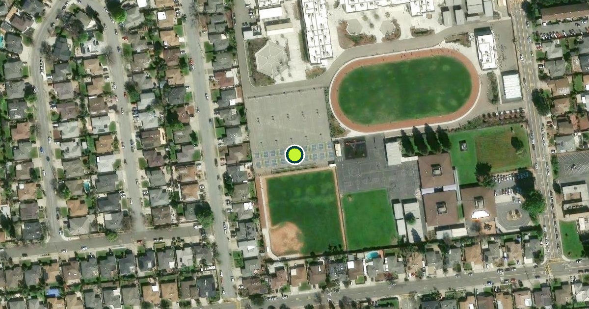 Satellite view of Fremont Pickleball Courts