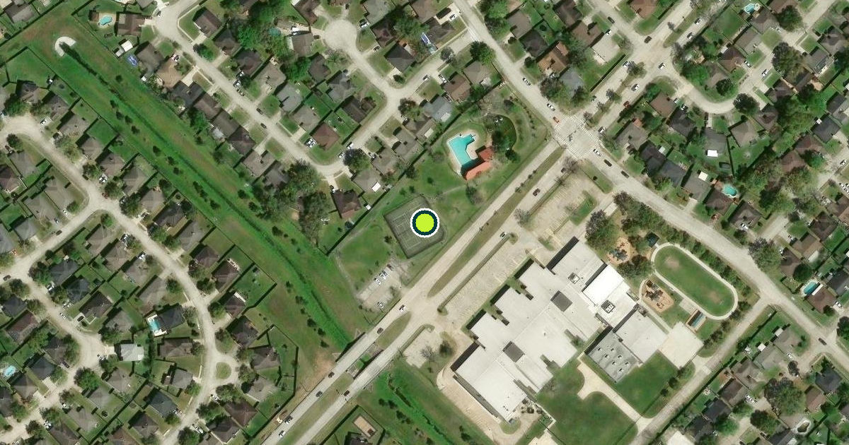 Satellite view of Friendswood Pickleball Courts