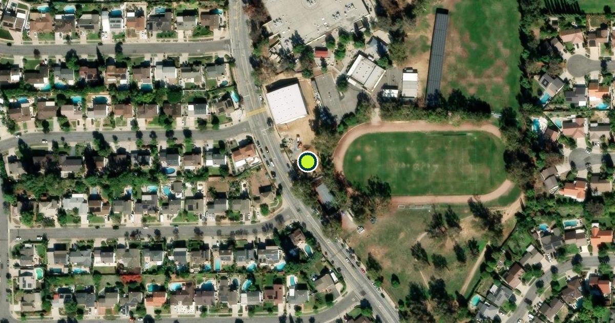 Satellite view of Fullerton Pickleball Courts
