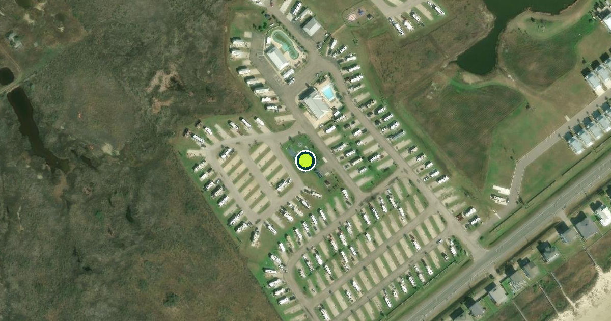 Satellite view of Galveston Pickleball Courts