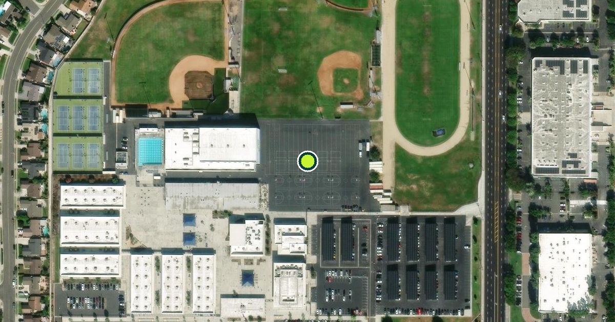 Satellite view of Garden Grove Pickleball Courts