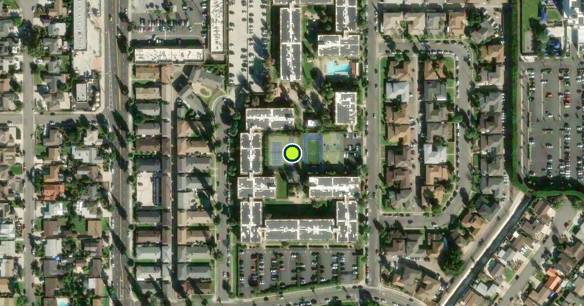 Satellite view of Garden Grove Pickleball Courts