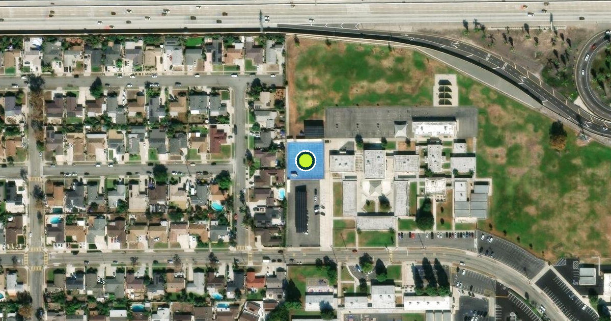 Satellite view of Garden Grove Pickleball Courts