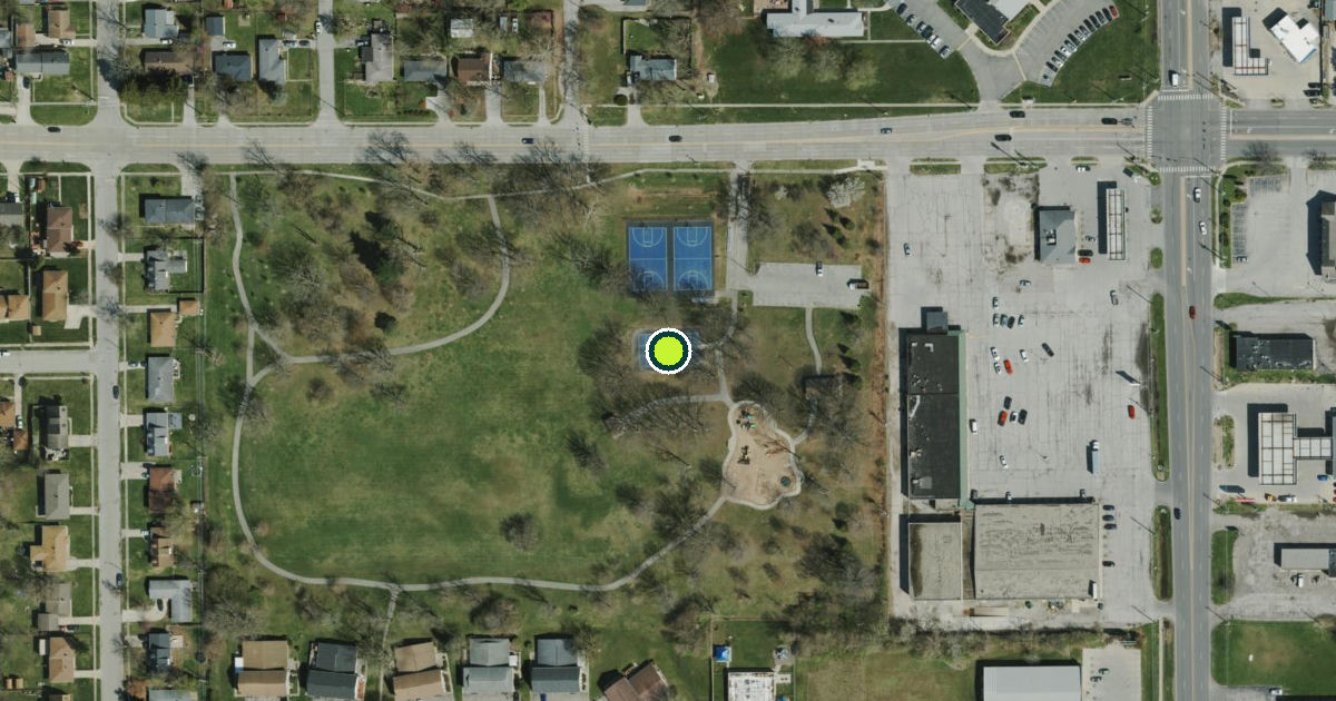 Satellite view of Gardner Park Pickleball Courts